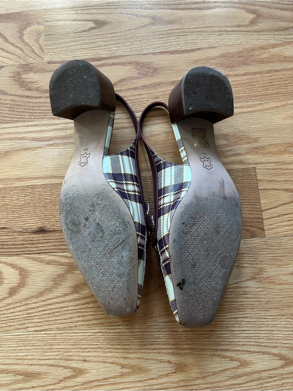 Tory Burch Mini Benton Plum Slingback Loafers with Gold Chain Size 8